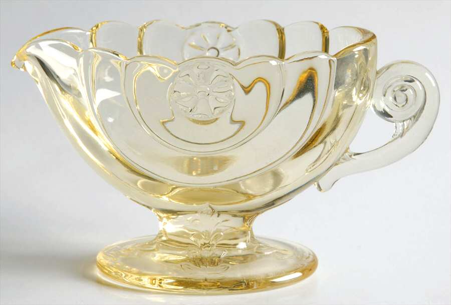 Half Circle Yellow Creamer by Heisey-1