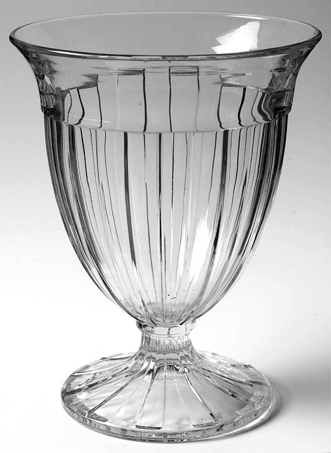 Recessed Panel Clear 8" Flared Vase by Heisey-1