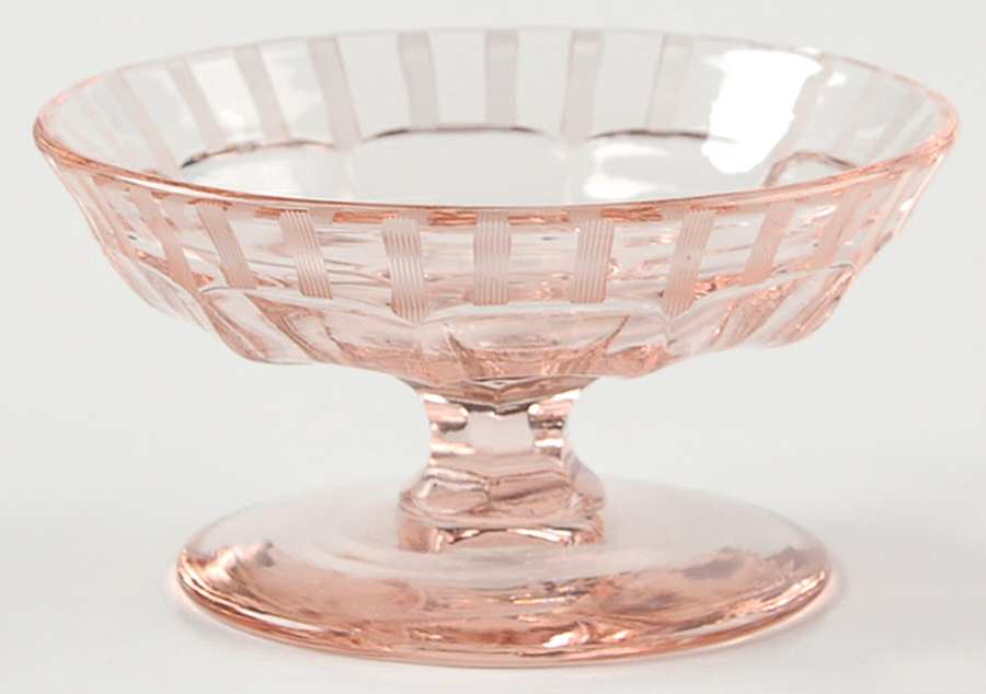 Narrow Flute Pink Flamingo (Stem 393) Almond by Heisey-1