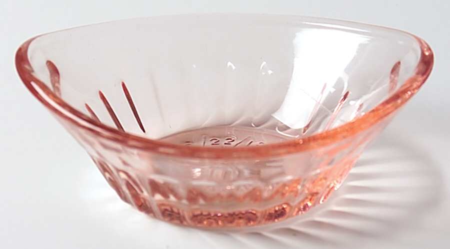 Narrow Flute Pink (Flamingo (Stem 394) Nut Dish by Heisey-1
