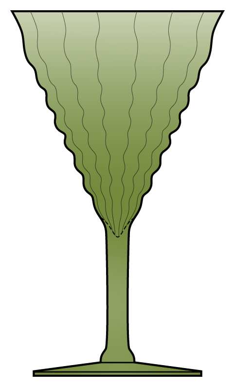 225 Green Water Goblet by Huntington Glass-1