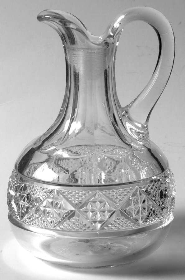 Square in Diamond Point Clear Cruet No Stopper by Heisey-1