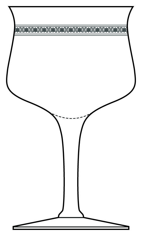 Simplex (Stem 3312, Etch 428) Water Goblet by Heisey-1