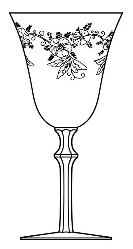 Dogwood Water Goblet by Heisey-1