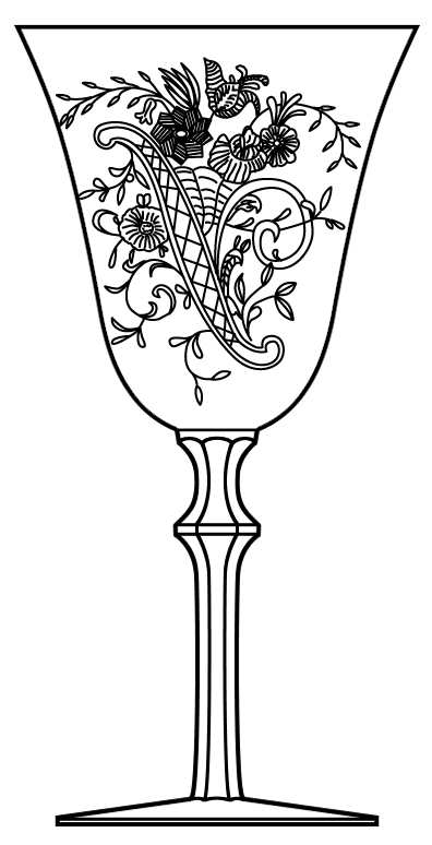 Titania Clear (Stem 3333) Water Goblet by Heisey-1