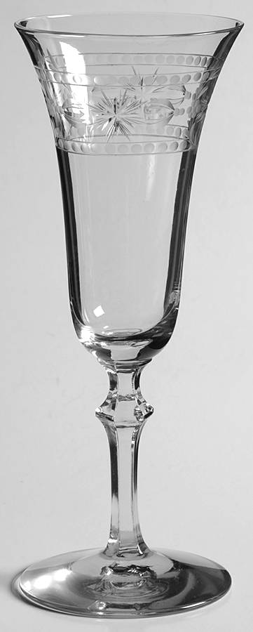 Liberty (Stem 3333, Cut 657) Fluted Champagne by Heisey-1
