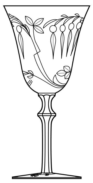 Salem (Stem #3333, Cut #880) Water Goblet by Heisey-1