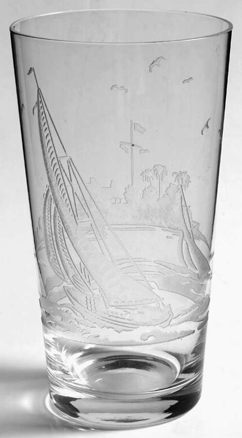 Tall Sail Boat 12 Oz Flat Tumbler by Heisey-1