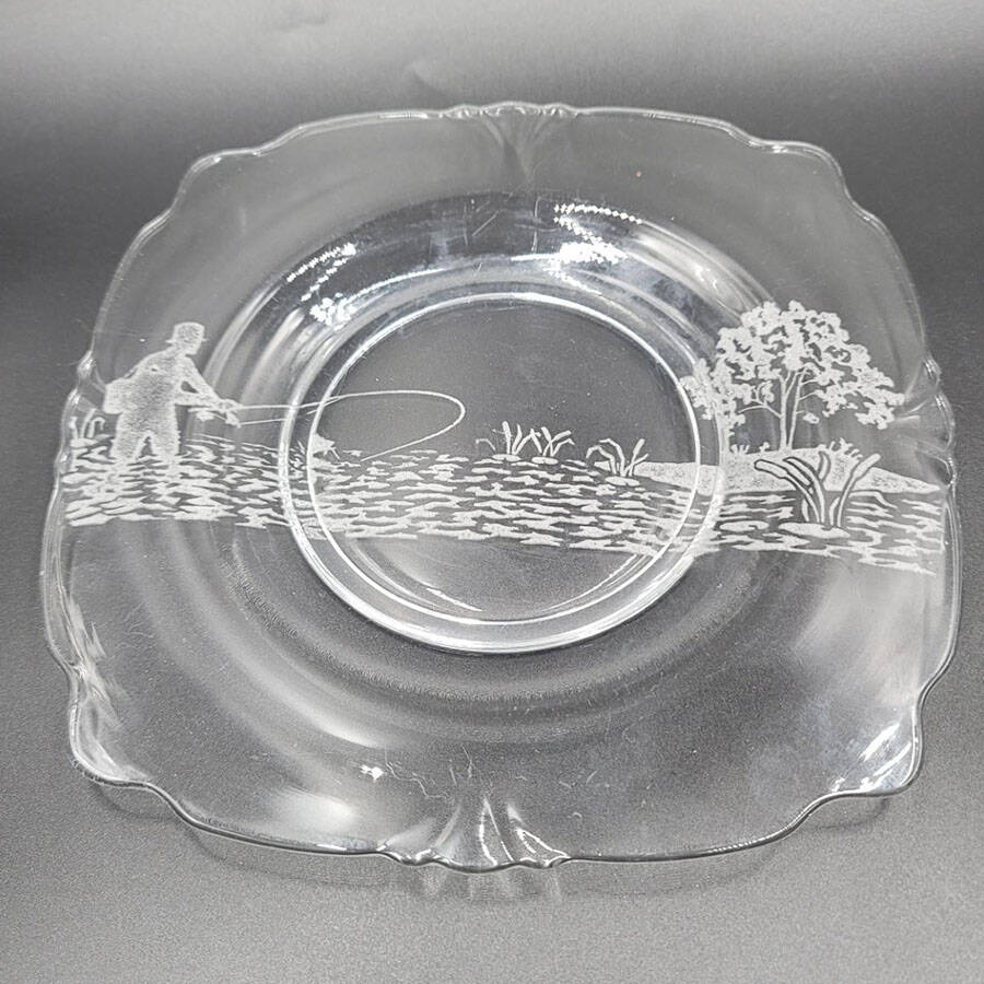 Fisherman Square Salad Plate by Heisey-1