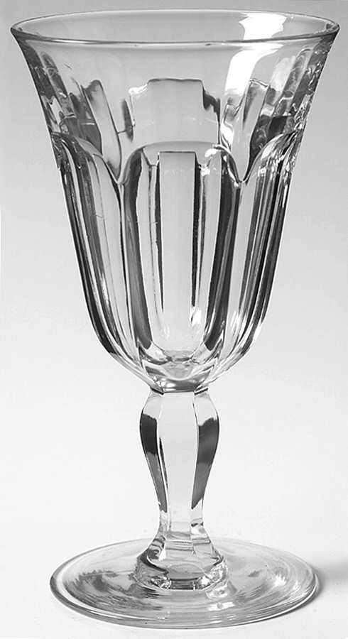 Colonial Clear (Stem 359, Optic) Water Goblet by Heisey-1
