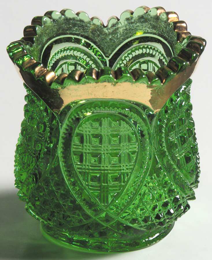 Fancy Loop Emerald Gold Toothpick Holder by Heisey-1