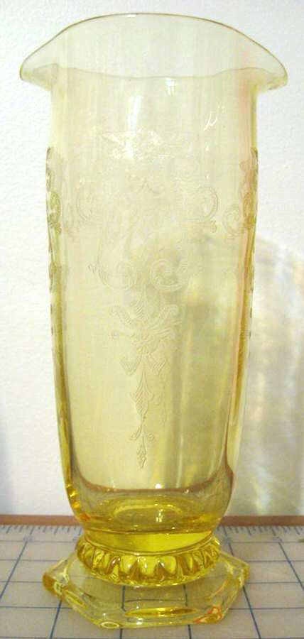 Old Colony Yellow (Stem 3397) Tomato Juice Pitcher by Heisey-1