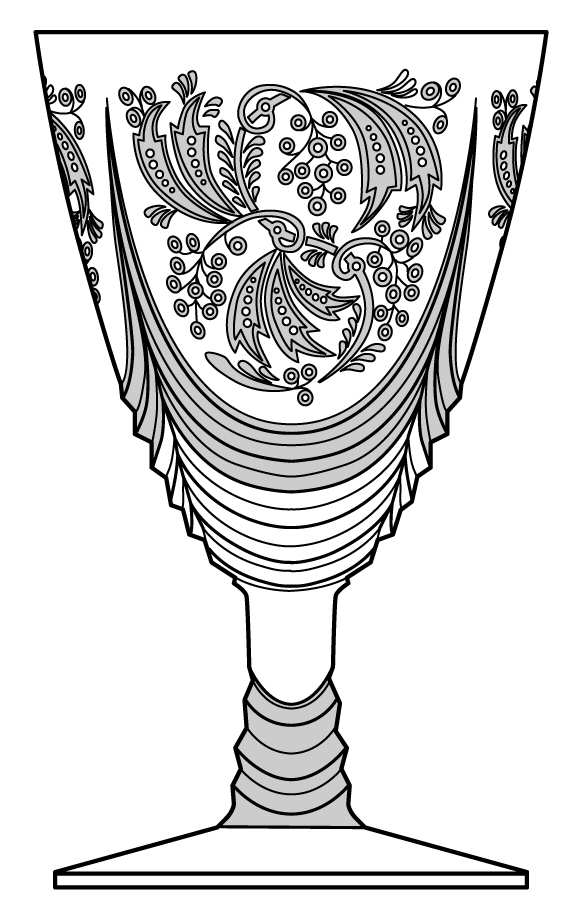 Frosty Dawn Water Goblet by Heisey-1