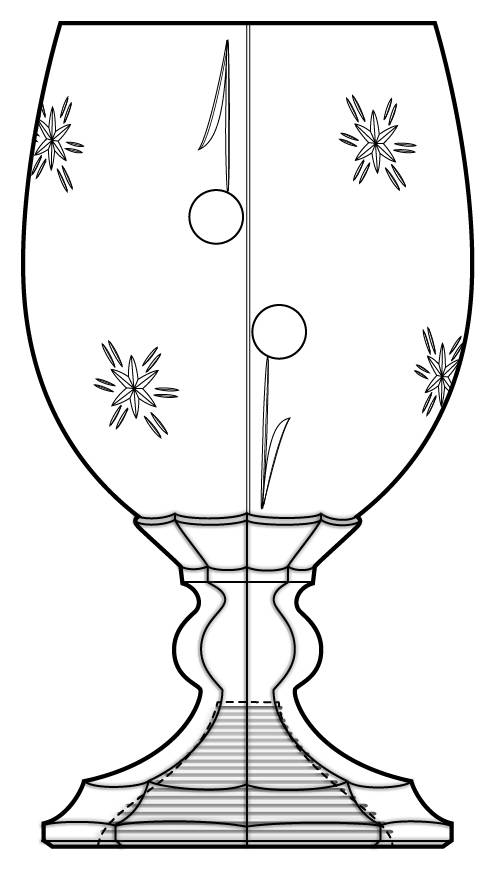 2701-1 Water Goblet by Huntington Glass-1
