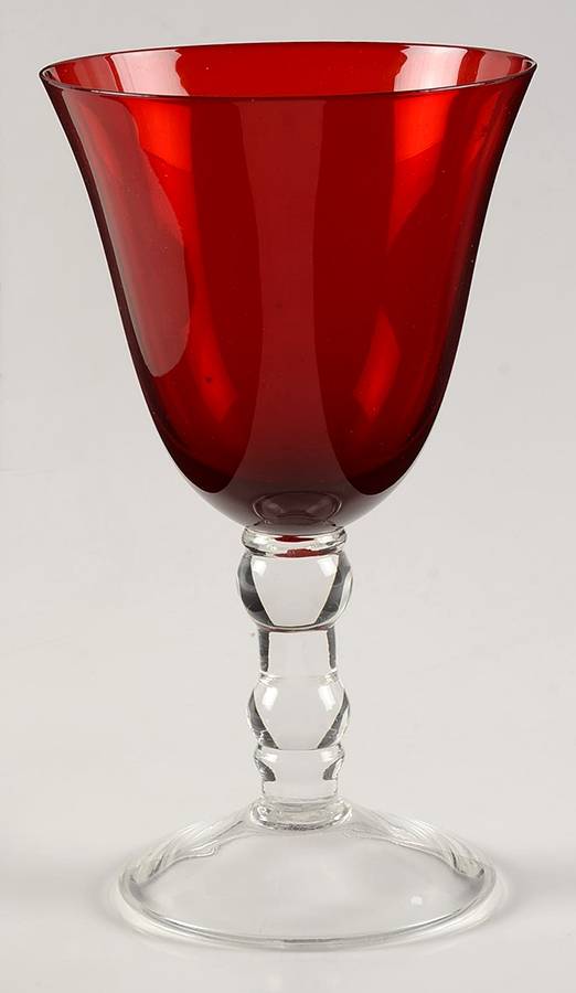 Ruby Red Water Goblet by Home Essentials-1