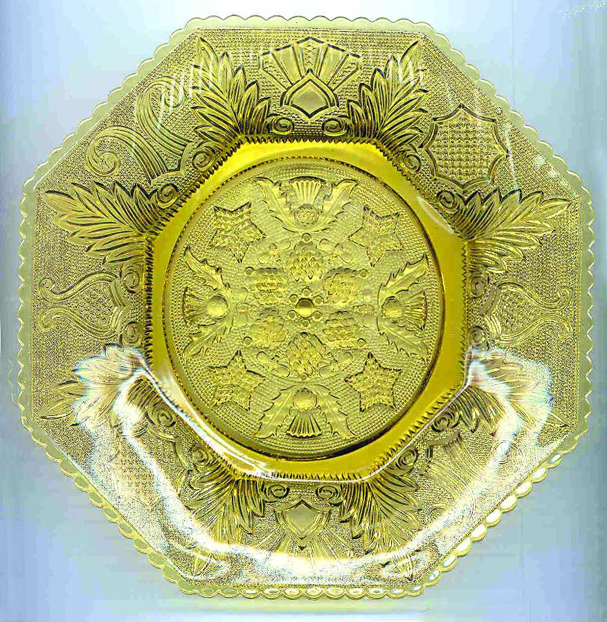 Beehive Yellow (Sahara) Luncheon Plate by Heisey-1