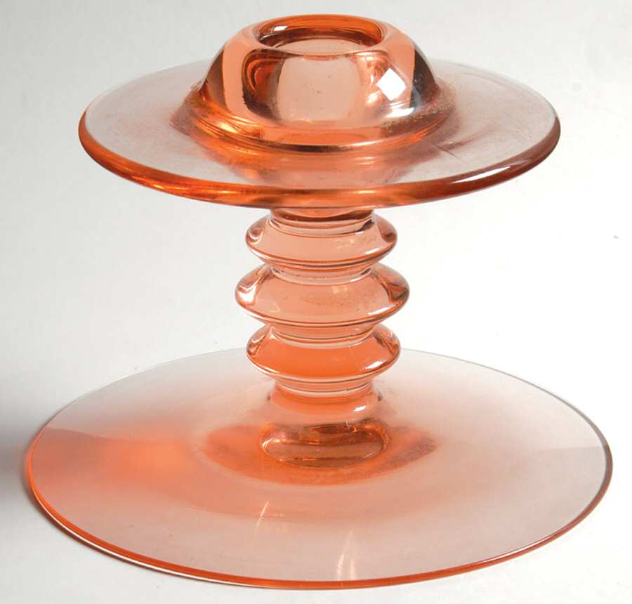 Mars Pink 3" Single Light Candlestick by Heisey-1