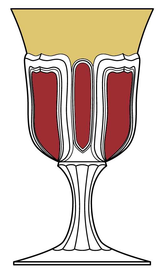 Queen Anne Ruby Flash Water Goblet by Heisey-1