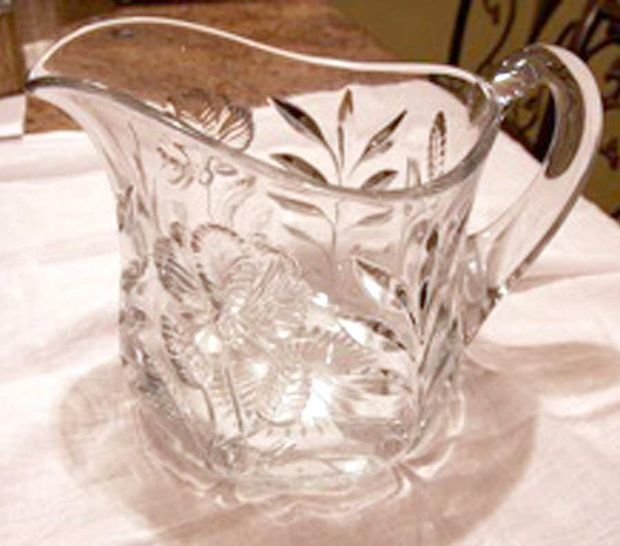 Daisy & Leaves (Line 427) 64 Oz Pitcher by Heisey-1
