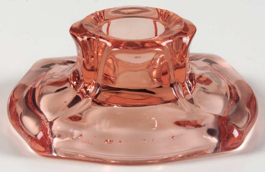 Little Squatter Pink 1" Single Light Candlestick by Heisey-1