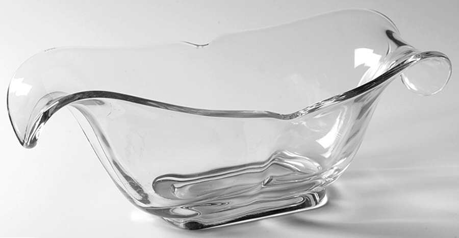 Droop Clear (Line 1558) 11" Oval Vase by Heisey-1