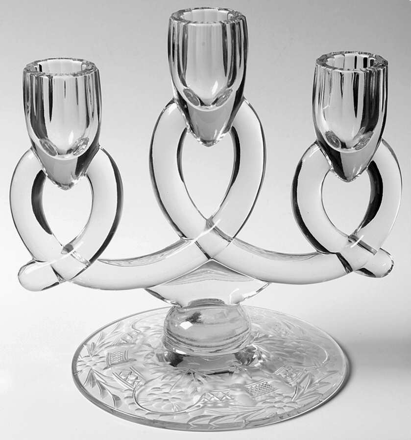 1540-4 3 Light Candlestick by Heisey-1