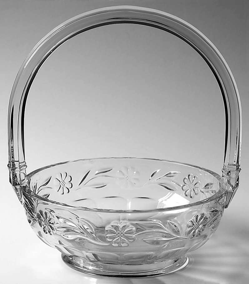 Daisy & Leaves (Line 480) 9" Basket by Heisey-1
