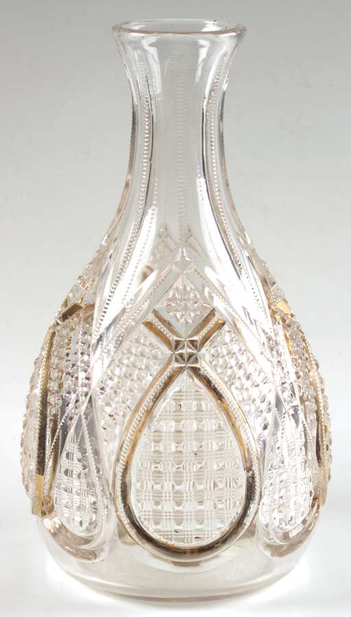 Fancy Loop Gold Trim (Stem 1205) Open Water Bottle by Heisey-1