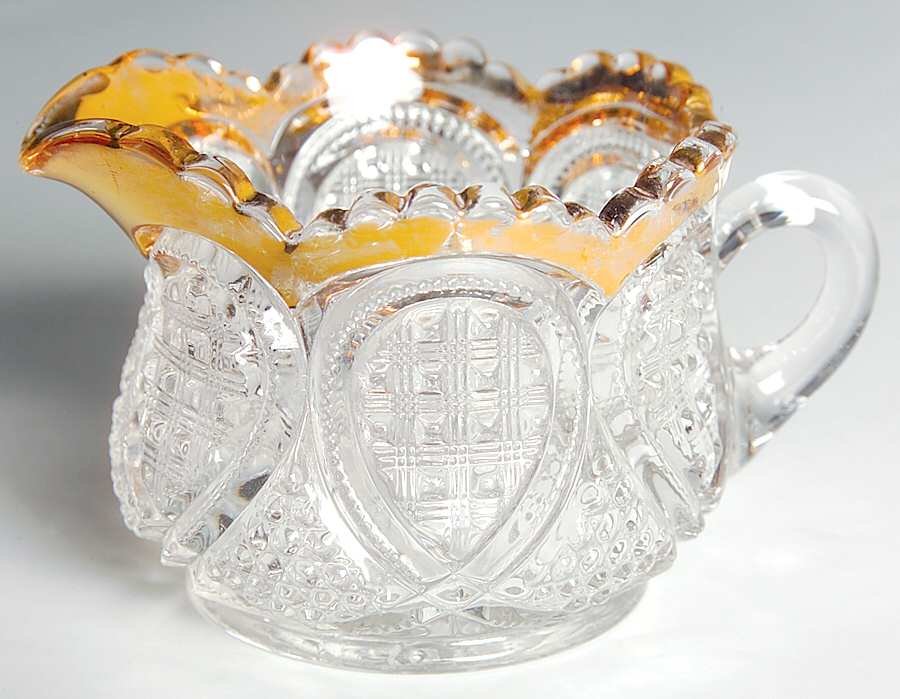 Fancy Loop Gold Trim (Stem 1205) Creamer by Heisey-1