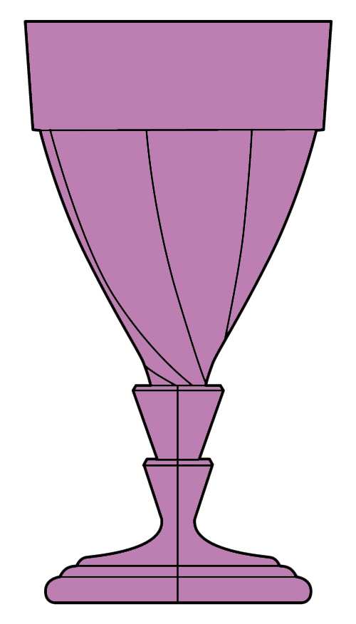 Twist Alexandrite (Lavender) Water Goblet by Heisey-1