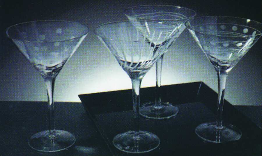 Metropolis (Multimotif Etchings) Martini Glass by Home Essentials-1
