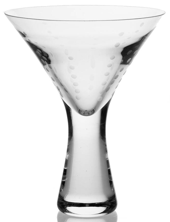 Metropolis (Vertical Dots) Martini Glass by Home Essentials-1