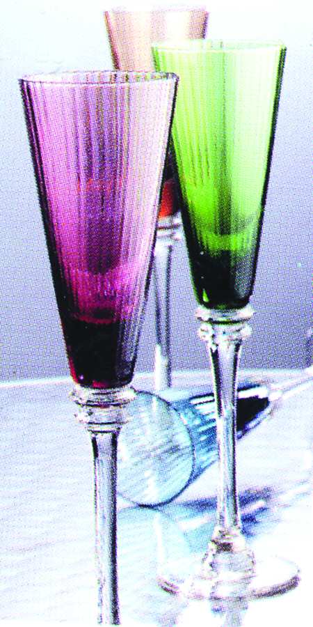 Regal Bloom Amber Fluted Champagne by Home Essentials-1