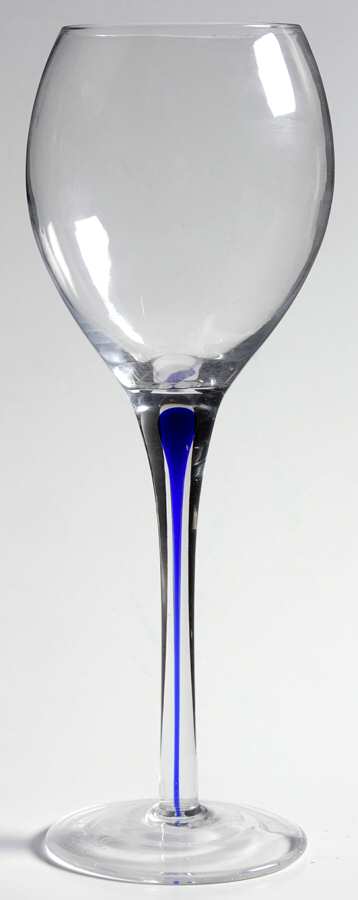 Teardrop Blue Wine Glass by Home Essentials-1