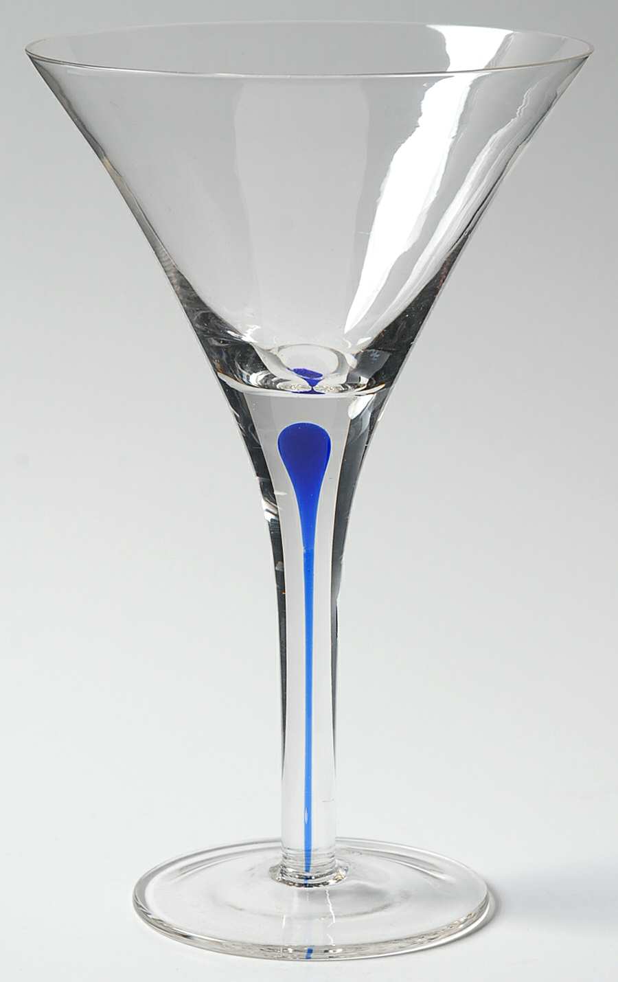Teardrop Blue Martini Glass by Home Essentials-1