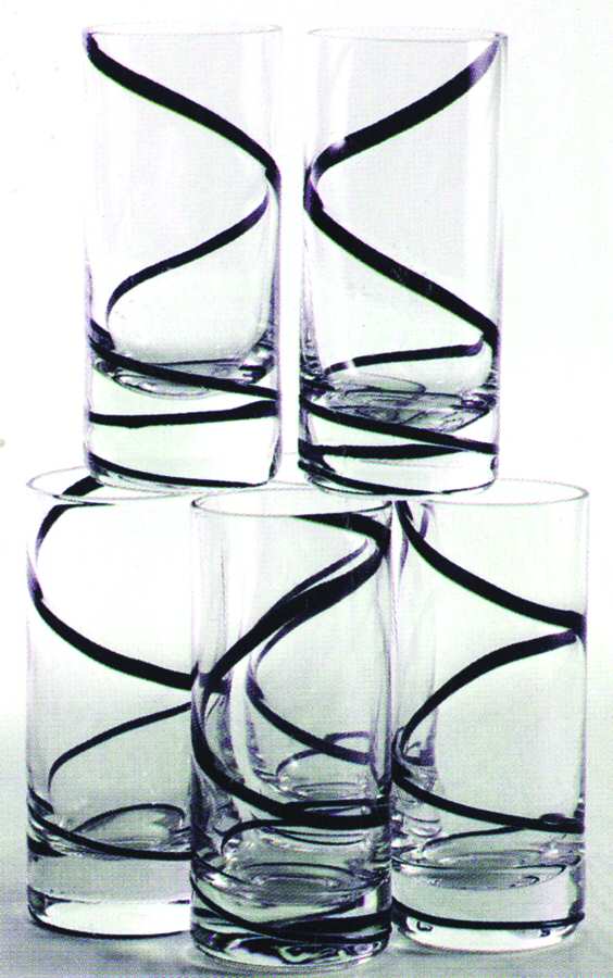 Swirl Black Shot Glass by Home Essentials-1