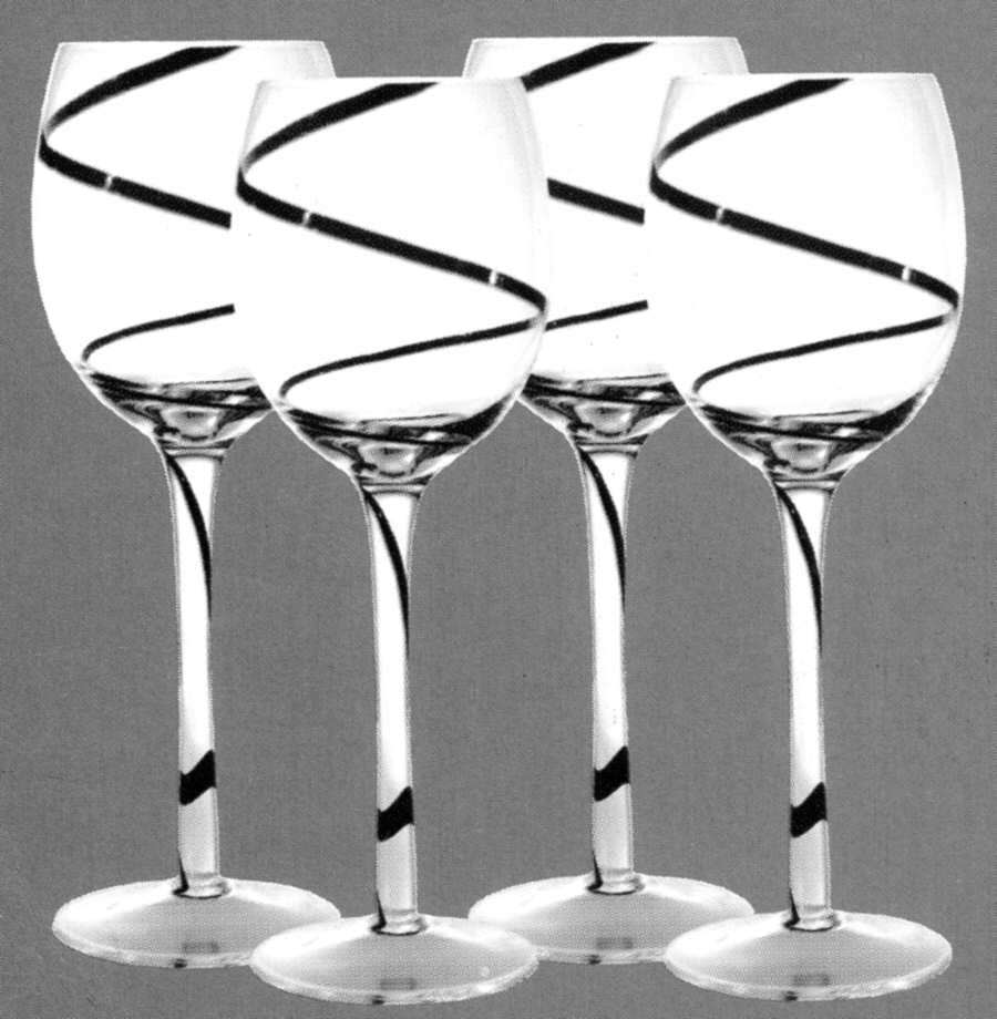 Swirl Black Wine Glass by Home Essentials-1
