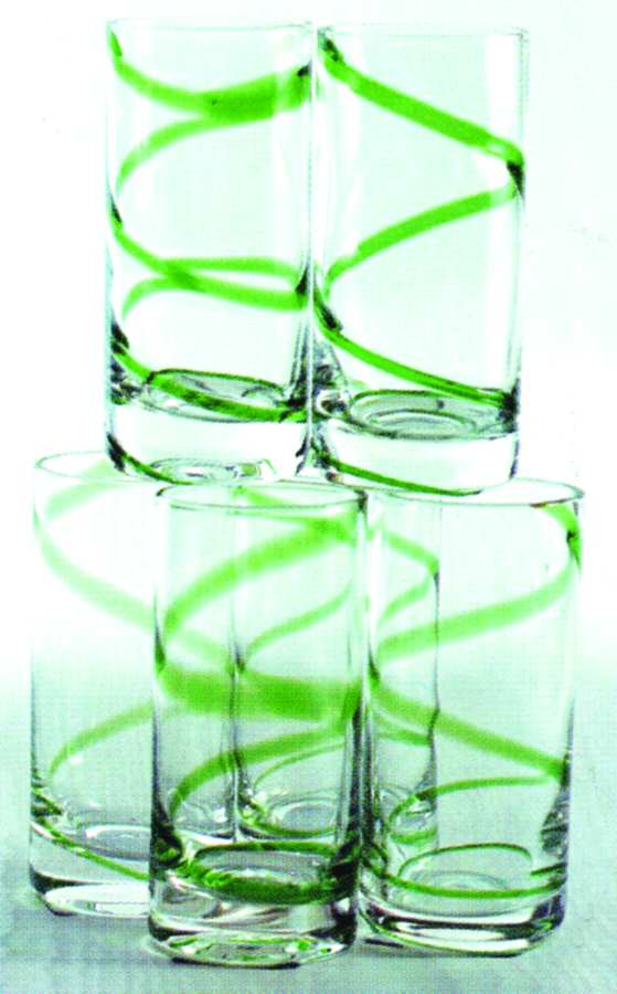 Swirl Green Shot Glass by Home Essentials-1
