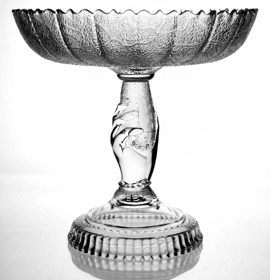 Tree of Life Round Compote (Height X Width) by Hobbs Brockunier-1
