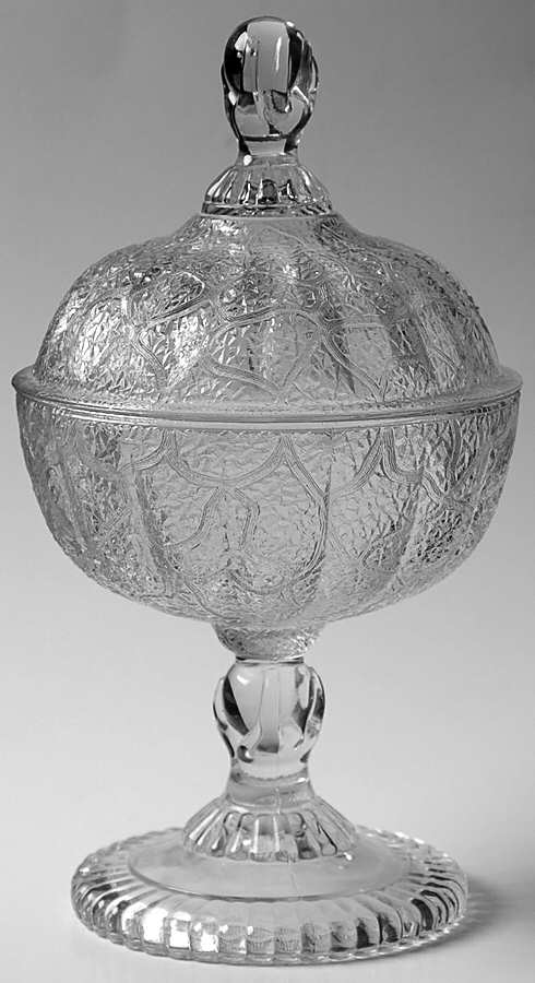 Tree of Life Sugar Bowl & Lid by Hobbs Brockunier-1
