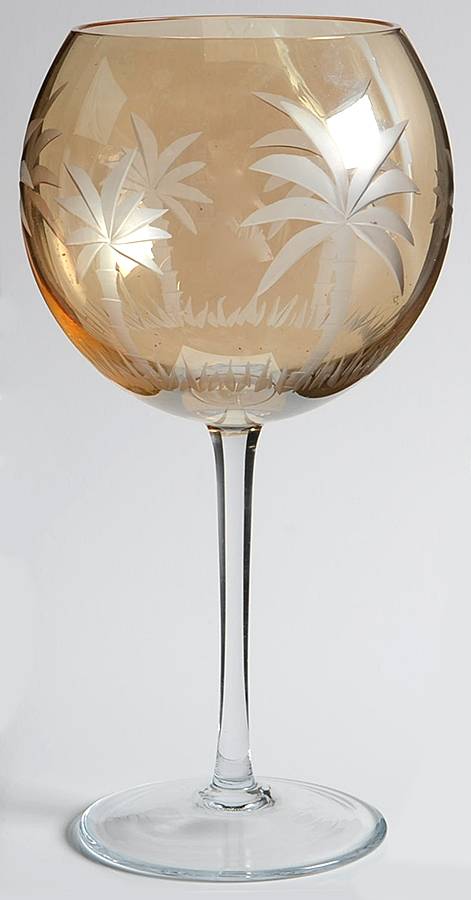 Tropical Palm Amber Balloon Wine by Home Essentials-1