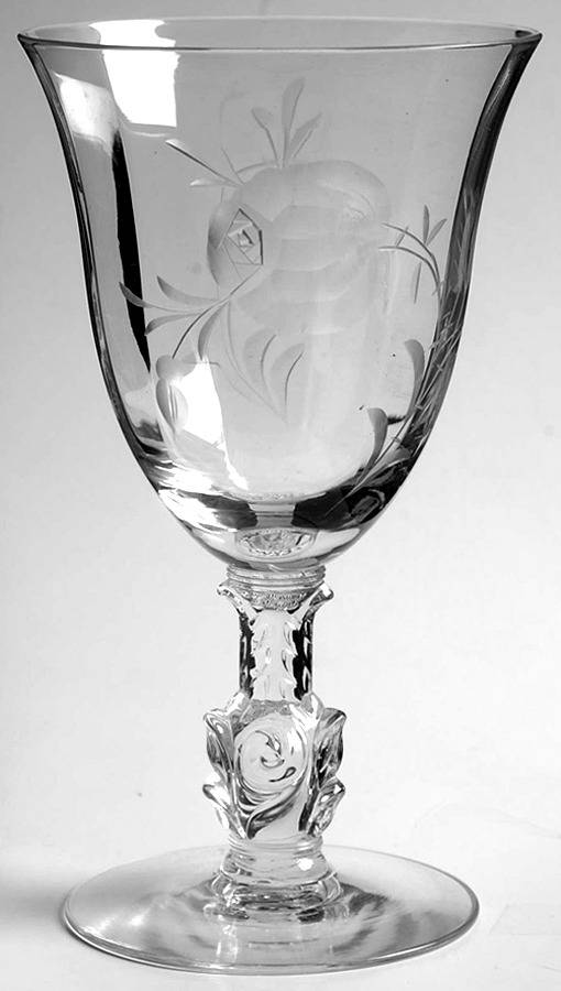 Rose (Cut) (Stem #5072) Water Goblet by Heisey-1