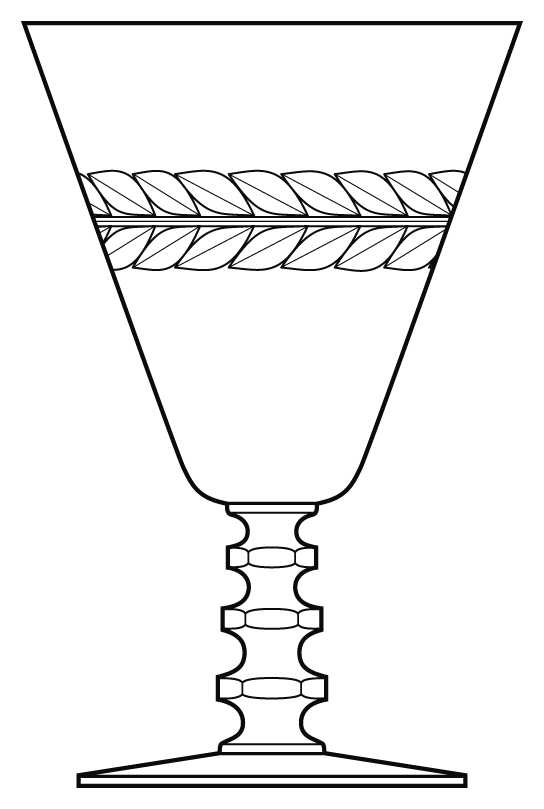 Laurel Water Goblet by Hunt-1