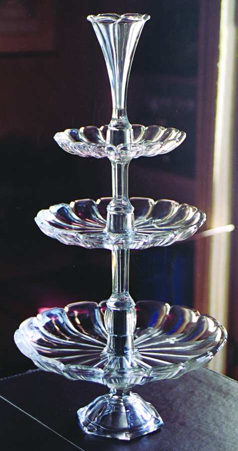 49 Clear #49 Epergne Garden w/Short Base by Heisey-1