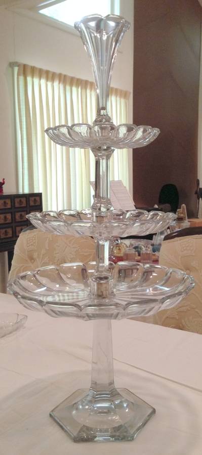 49 Clear #49 Epergne Garden w/Tall Base by Heisey-1
