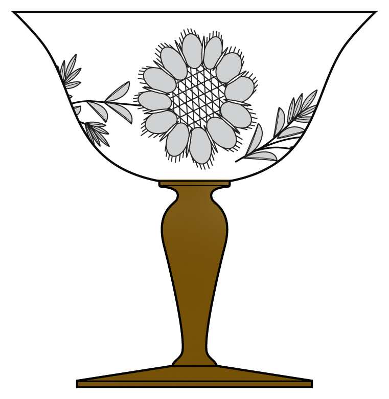 Cornflower (Blubous Stem) Champagne/Tall Sherbet by W J Hughes-1