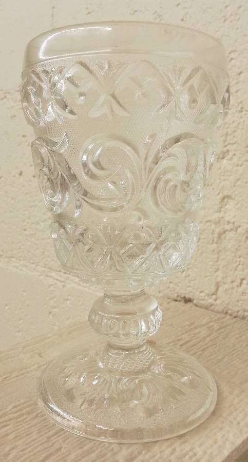 New Baroque Clear Wine Glass by Horchow-1