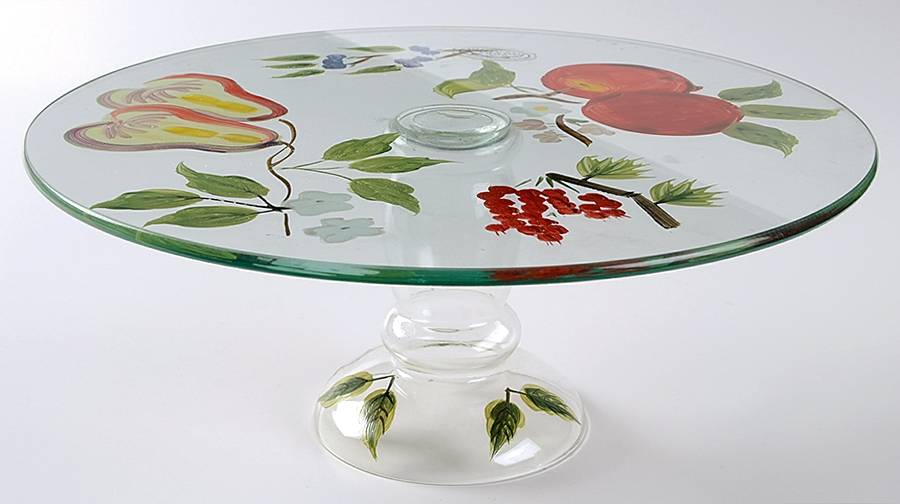 Golden Orchard Footed Cake Plate by Home Essentials-1