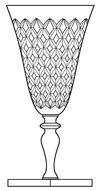 Delft Diamond Water Goblet by Hawkes-1