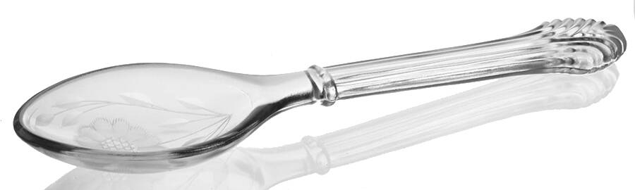 Cornflower (Candlewick) Salad Serving Spoon by W J Hughes-1